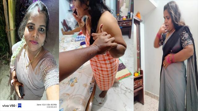 Tamil Hotwife fucking with secret lover while husband in abroad
